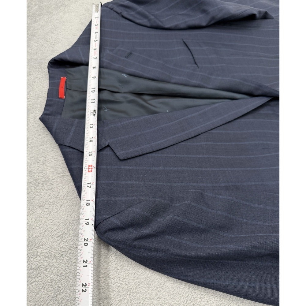 Isaia Napoli Blazer Mens 42R Blue Pinstripes Wool Super 150s Suit Coat Jacket - Picture 11 of 12